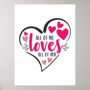 Affiche Couple Art All Of Me Aime Tout Le Monde