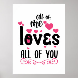 Affiche Couple Art All Of Me Aime Tout Le Monde
