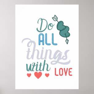 Affiche Couple Cadeau Faire Toutes Les Choses Avec Amour
