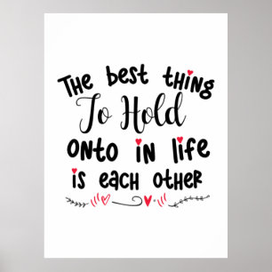 Affiche Couple Cadeau La Meilleure Chose À Tenir