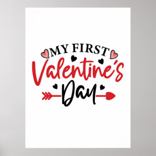 Affiche Couple Cadeau Ma première Saint-Valentin