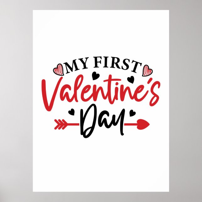 Affiche Couple Cadeau Ma première Saint-Valentin (Devant)