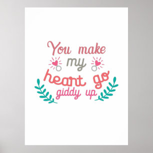 Affiche Couple Cadeau Vous Faites Mon Coeur Aller