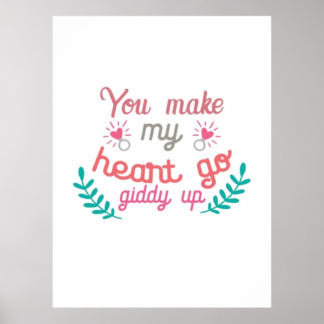 Affiche Couple Cadeau Vous Faites Mon Coeur Aller (Devant)