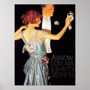 Affiche Couple, Colliers et chemises à flèche pour robe,