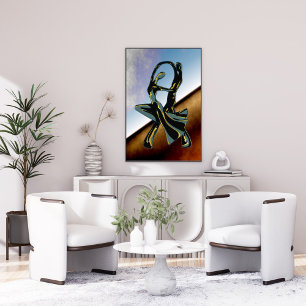 Affiche Couple dansant dans l'affiche de nuit