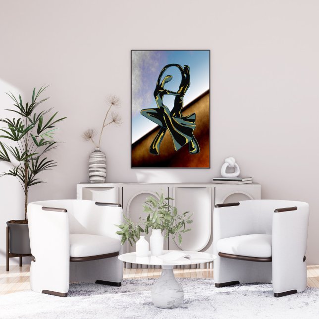 Affiche Couple dansant dans l'affiche de nuit (Créateur téléchargé)