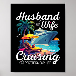 Affiche Couple de croisière mari et femme partenaires de c