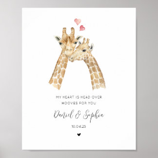 Affiche Couple de girafes
