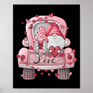 Affiche Couple de gnomes de la Saint-Valentin mignon sur u