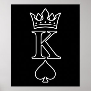 Affiche Couple de King Love Valentine Romantic Valentines