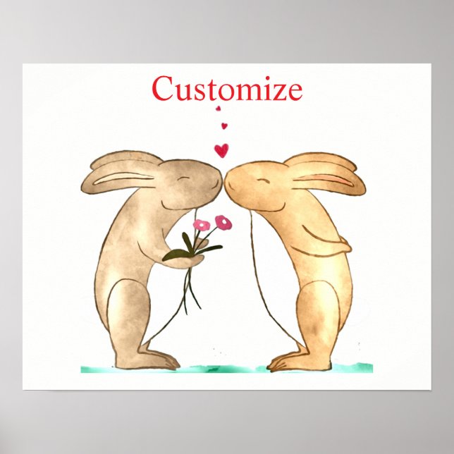 Affiche Couple de lapins s'embrassant Thunder_Cove (Devant)