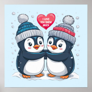 Affiche Couple de pingouin