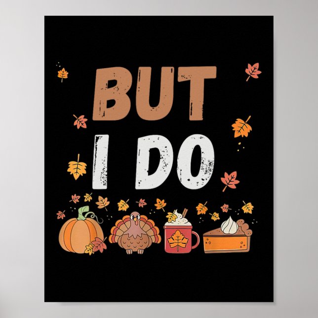 Affiche Couple de Thanksgiving Drôle Je ne fais pas de ten (Devant)
