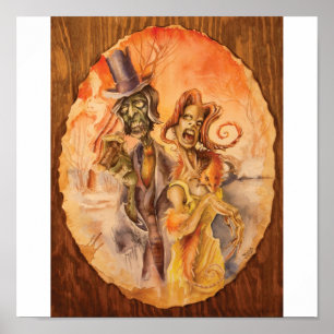 Affiche Couple de Zombie