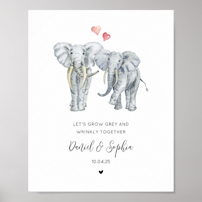 Affiche Couple d'éléphants (Devant)