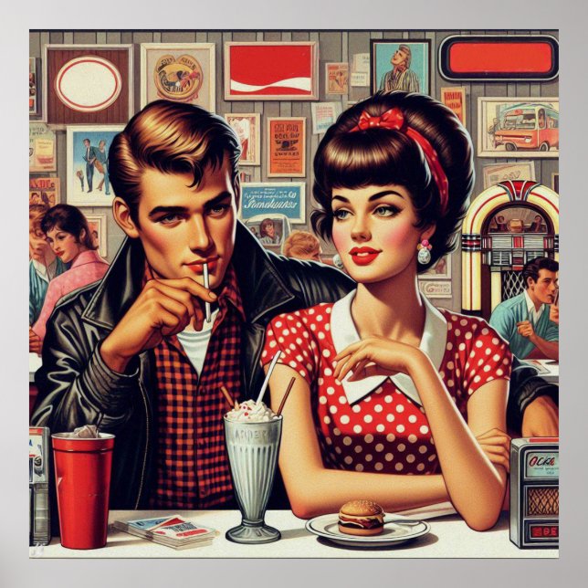 Affiche Couple des années 1950 (Devant)