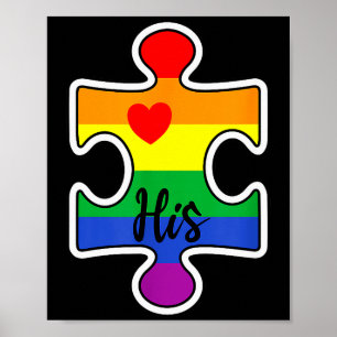 Affiche Couple fierté LGBT Saint-Valentin Son Gay Arc-en-c