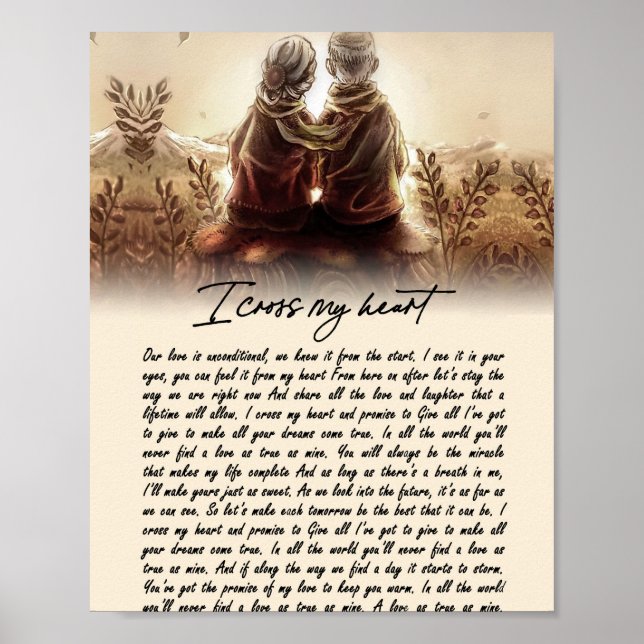 Affiche Couple Gifts | For My Soulmate I Cross My Heart (Devant)