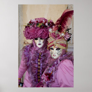 Affiche Couple In Carnival Costume, Venice