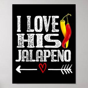 Affiche Couple Mexicain Cinco De Mayo J'adore Son Jalapeno
