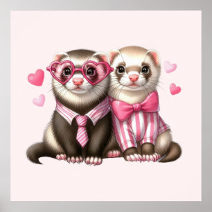 Affiche Couple mignon en amour