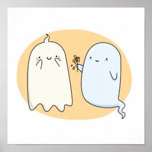 Affiche Couple migre Kawaii Ghost