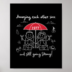 Affiche Couple qui s'agace depuis 1977 Mariage Anni