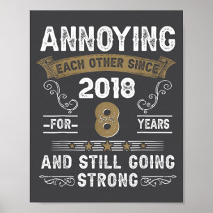 Affiche Couple qui s'agace depuis 2018 Mariage Anni