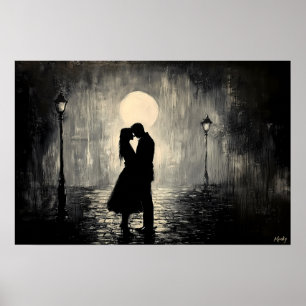 Affiche Couple romantique sous le clair de lune