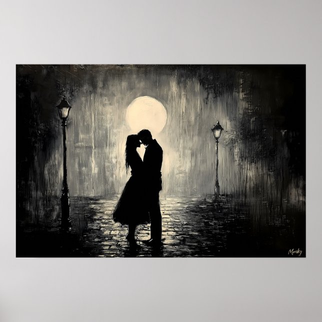 Affiche Couple romantique sous le clair de lune  (Devant)