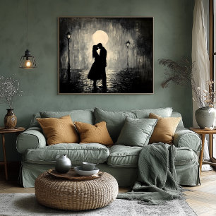Affiche Couple romantique sous le clair de lune 
