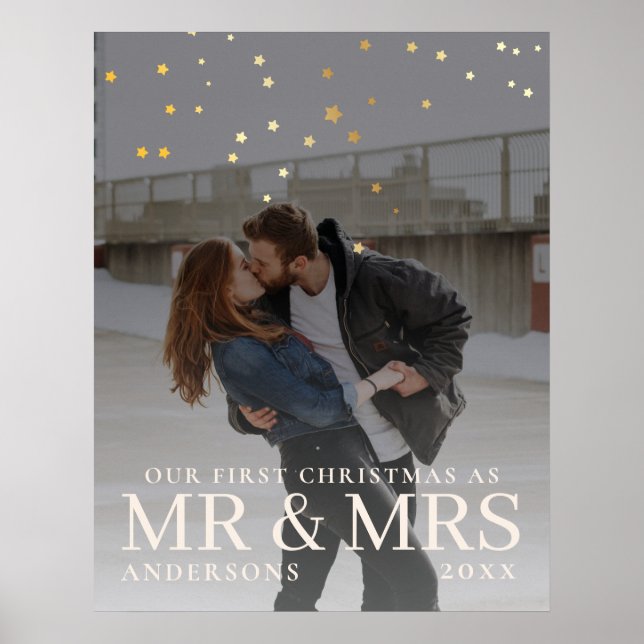 Affiche Couple sombre avec des étoiles pour Noël (Devant)