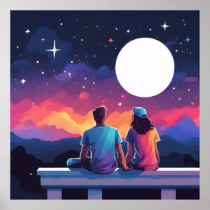 Affiche Couple stargazing