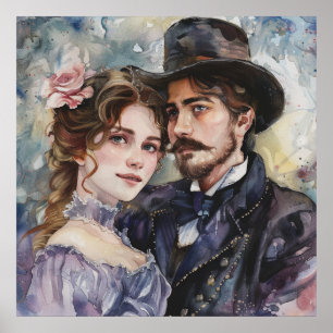 Affiche Couple Victorien
