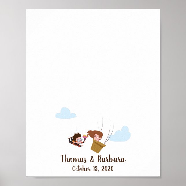 Affiche Couple Wedding Fingerprint Guest Book (Devant)