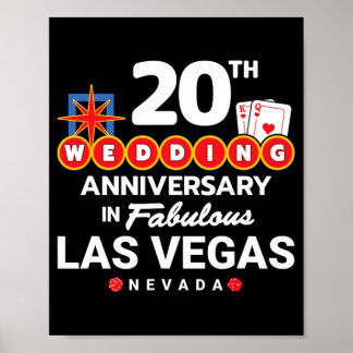 Affiche Couples 20e anniversaire - Vegas 20e Mariage Anni