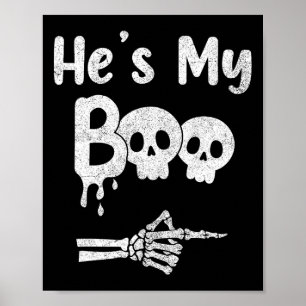 Affiche Couples amusants Costumes d'Halloween correspondan