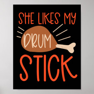 Affiche Couples De Thanksgiving Turquie Breast Elle Aime M