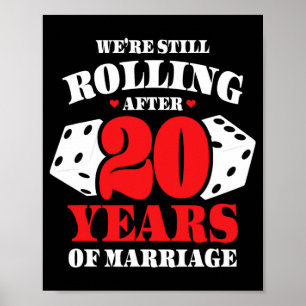Affiche Couples mariés 20 ans - Funny 20e Mariage Anni