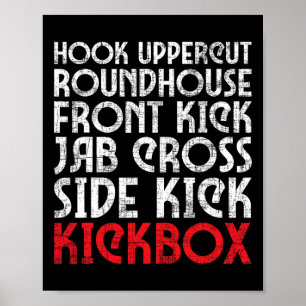 Affiche Coups de poing de kickboxing - Entraîneur d'arts m