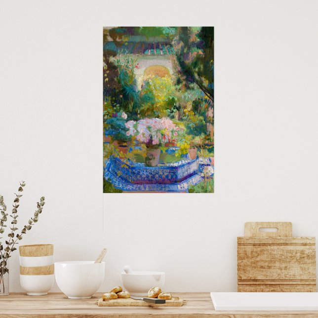 Affiche Cour de la Casa Sorolla par Joaquin Sorolla (Cuisine)