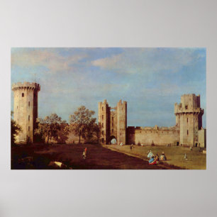 Affiche Cour du Château de Warwick Canaletto