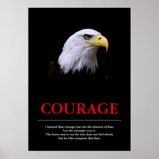Affiche Courage Aigle Motivation Inspiration