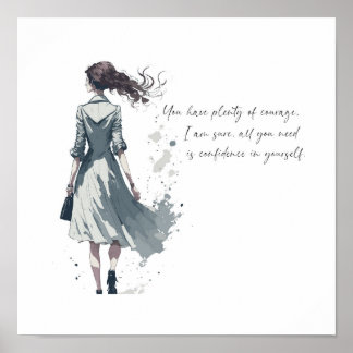 Affiche Courage Art Motivationnel