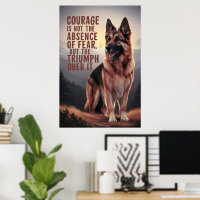 Courage berger allemand au coucher du soleil