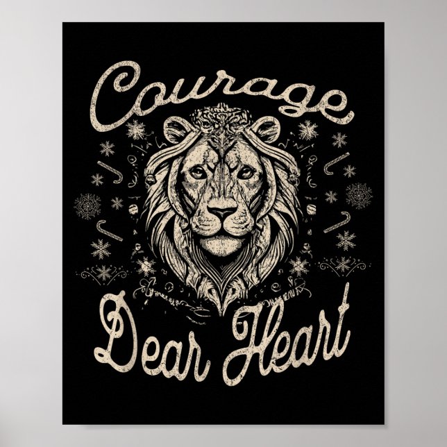 Affiche Courage Cher Cœur Foi Chrétienne Religieuse Inspi (Devant)