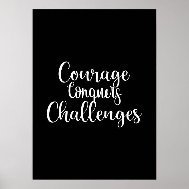 Affiche Courage Conquêtes - Gym Hustle de succès Motivatio (Devant)