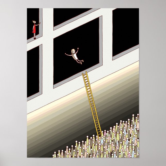 Affiche Courage de s'aventurer dans l'obscurité inconnue. (Devant)