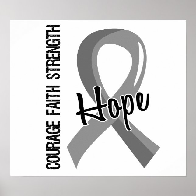 Affiche Courage Faith Hope 5 Brain Cancer (Devant)